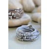 Tiny Beads Double C Bracelet- Gray W Silver